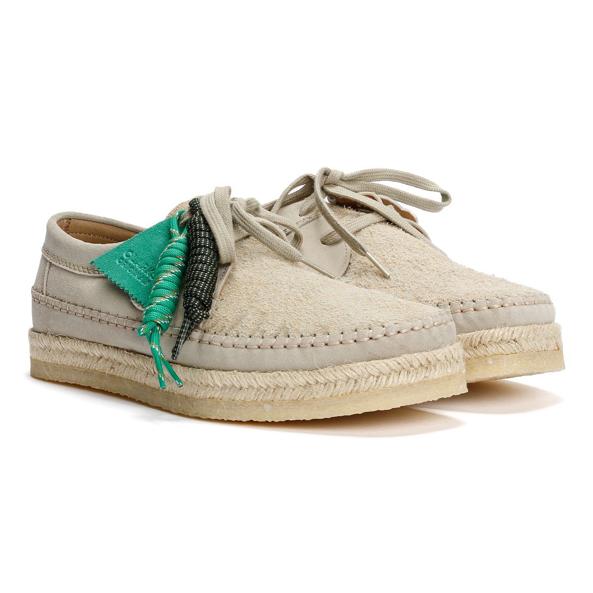 Pompeii X Clarks Originals Weaver Chaussures À Lacets Pour Homme En Suède Beige