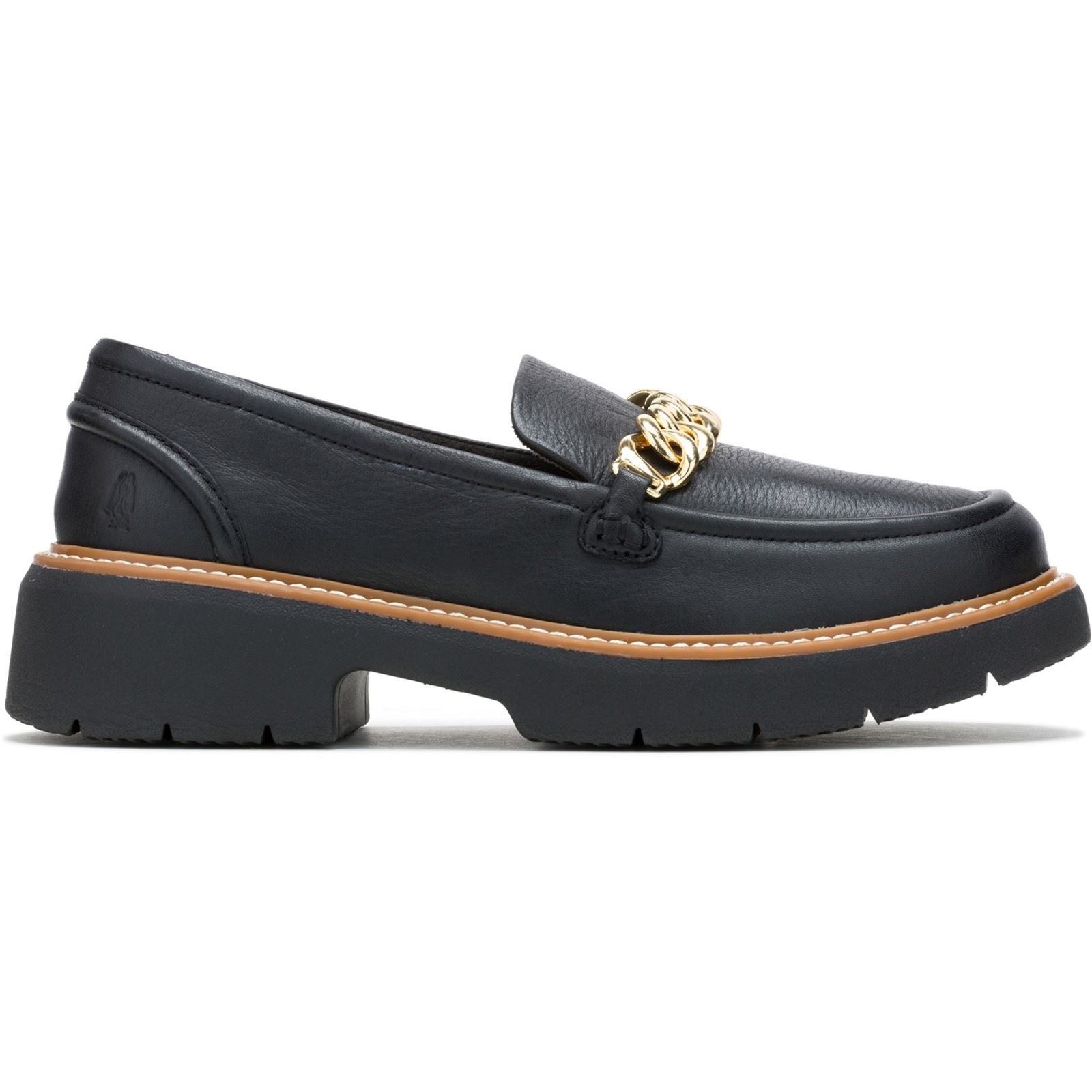 Hush Puppies Jodie Mocassins Noirs Pour Femmes En Cuir