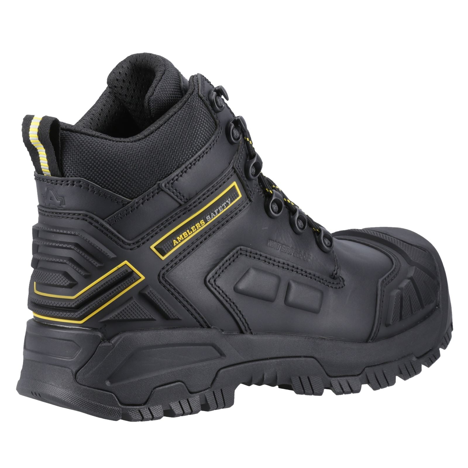 Amblers Safety Bottillons De Sécurité En Cuir Noir Flare