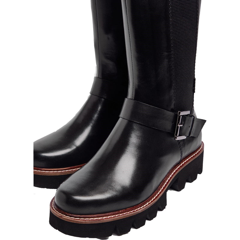Pod Aleena Bottes Noires Pour Femmes En Simili Cuir