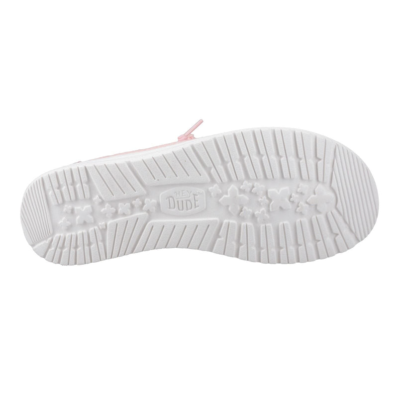 HEYDUDE Wendy Eyelet Lace Chaussures Mocassins Pour Femmes En Mélange De Coton Rose Pâle