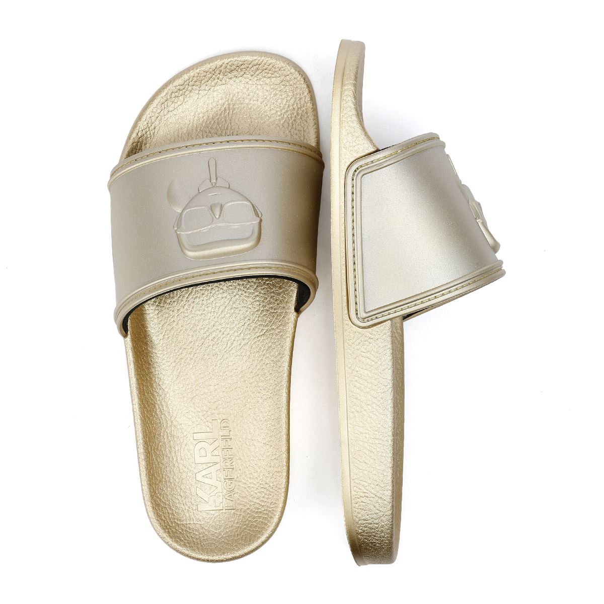 Karl Lagerfeld Kondo 2.0 Karl NFT Sandales Dorées Pour Femmes