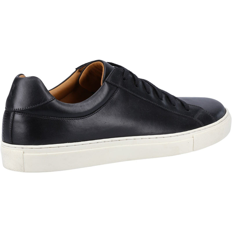 Hush Puppies Colton Baskets Noires En Cuir Pour Hommes