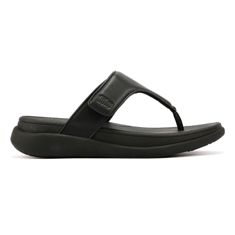 FitFlop F-Mode Go Adjustable Flatform Sandales Noires Pour Femmes