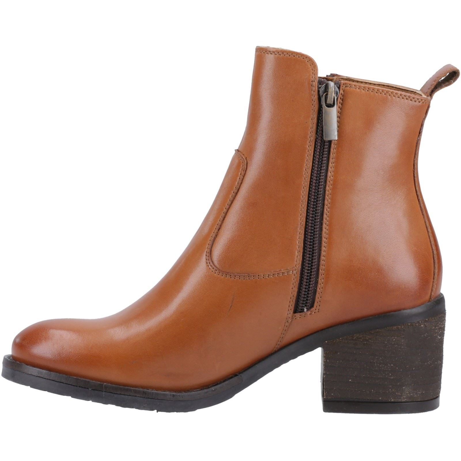 Hush Puppies Helena Bottes En Cuir Pour Femmes Couleur Tan