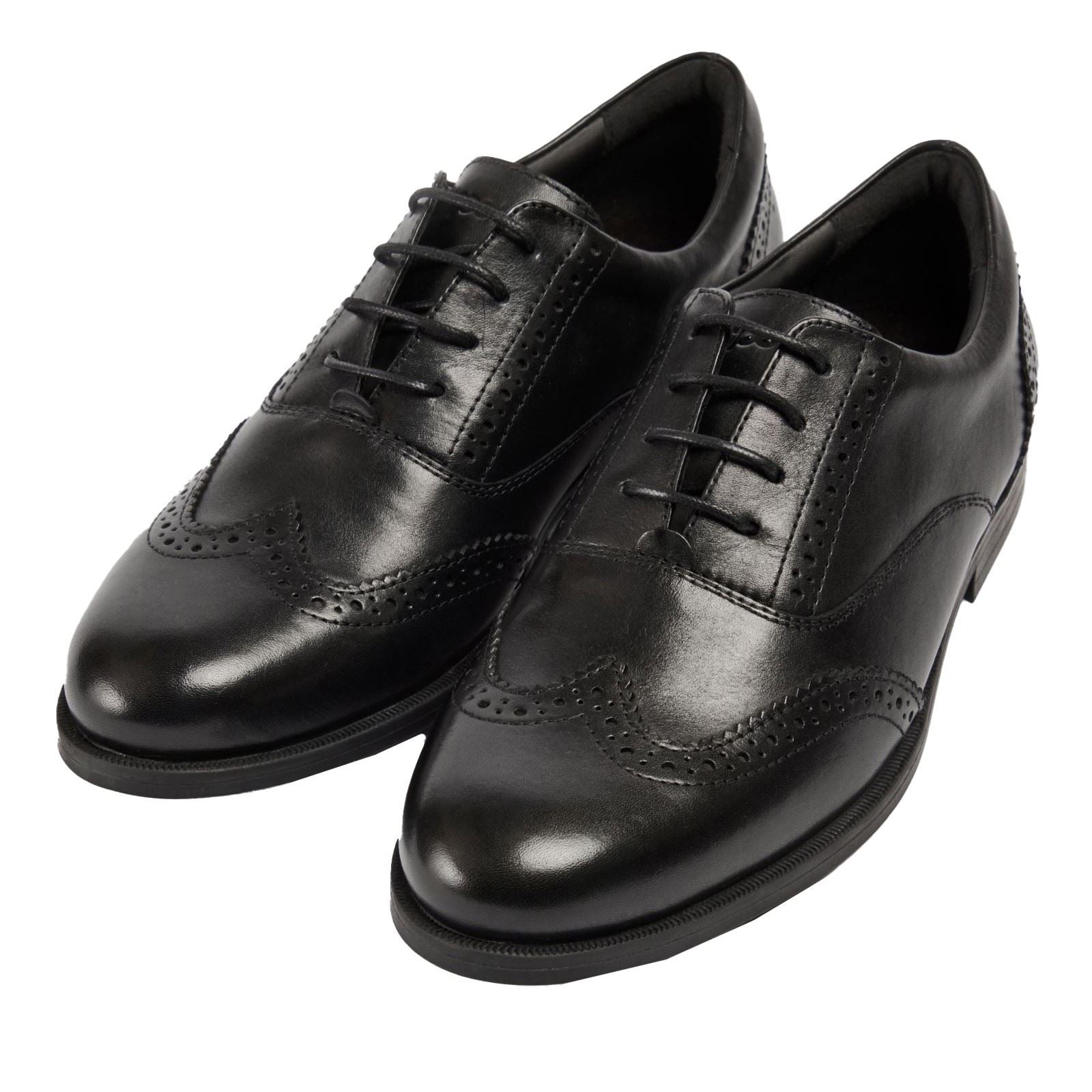 Pod Lee Chaussures Plates Noires Pour Filles En Cuir