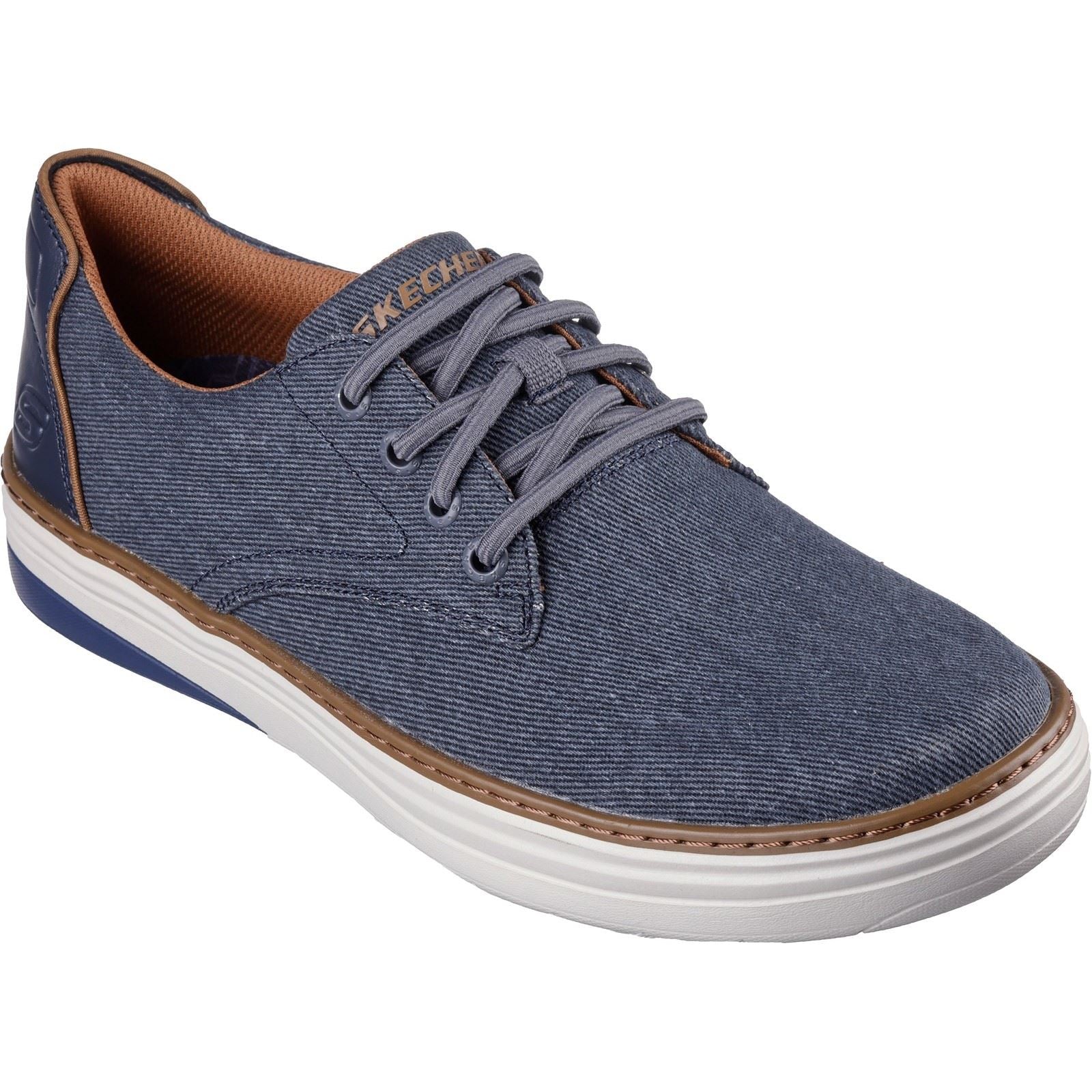 Skechers Hyland - Ratner Chaussures En Toile Pour Hommes, Couleur Bleu Marine, À Lacets