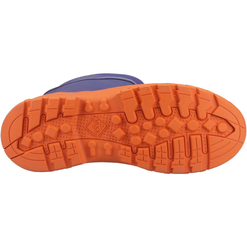 Muck Boots Grit S5 Bottes En Caoutchouc Pour Hommes Bleues/oranges