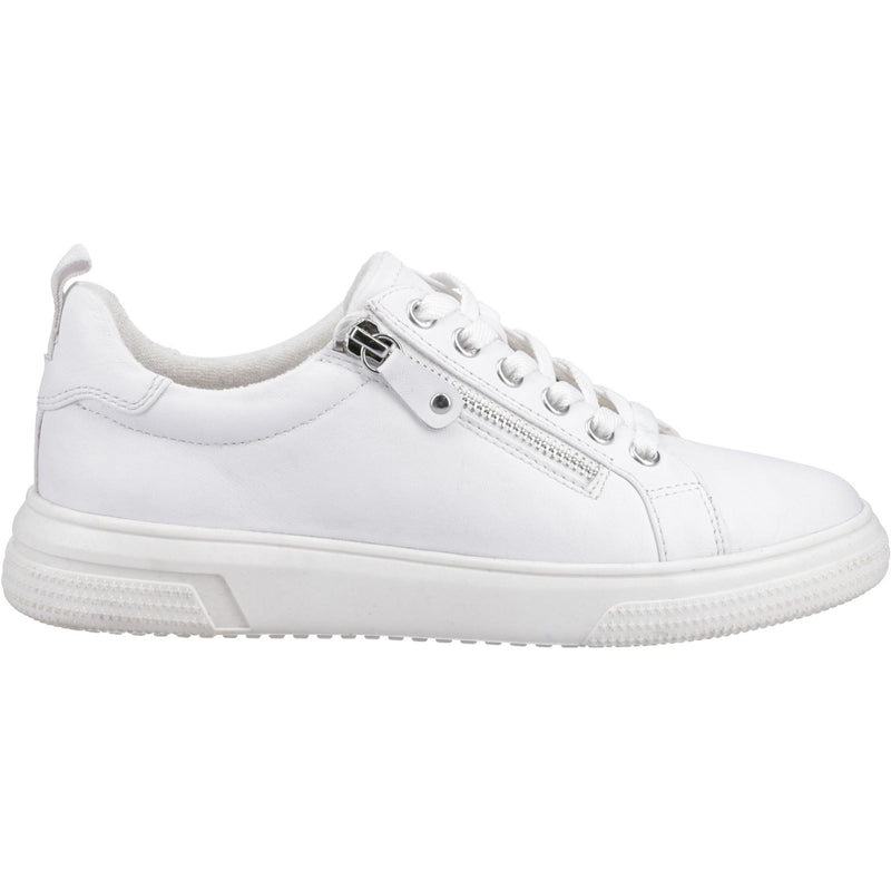Hush Puppies Martha Baskets Blanches En Cuir Pour Femmes