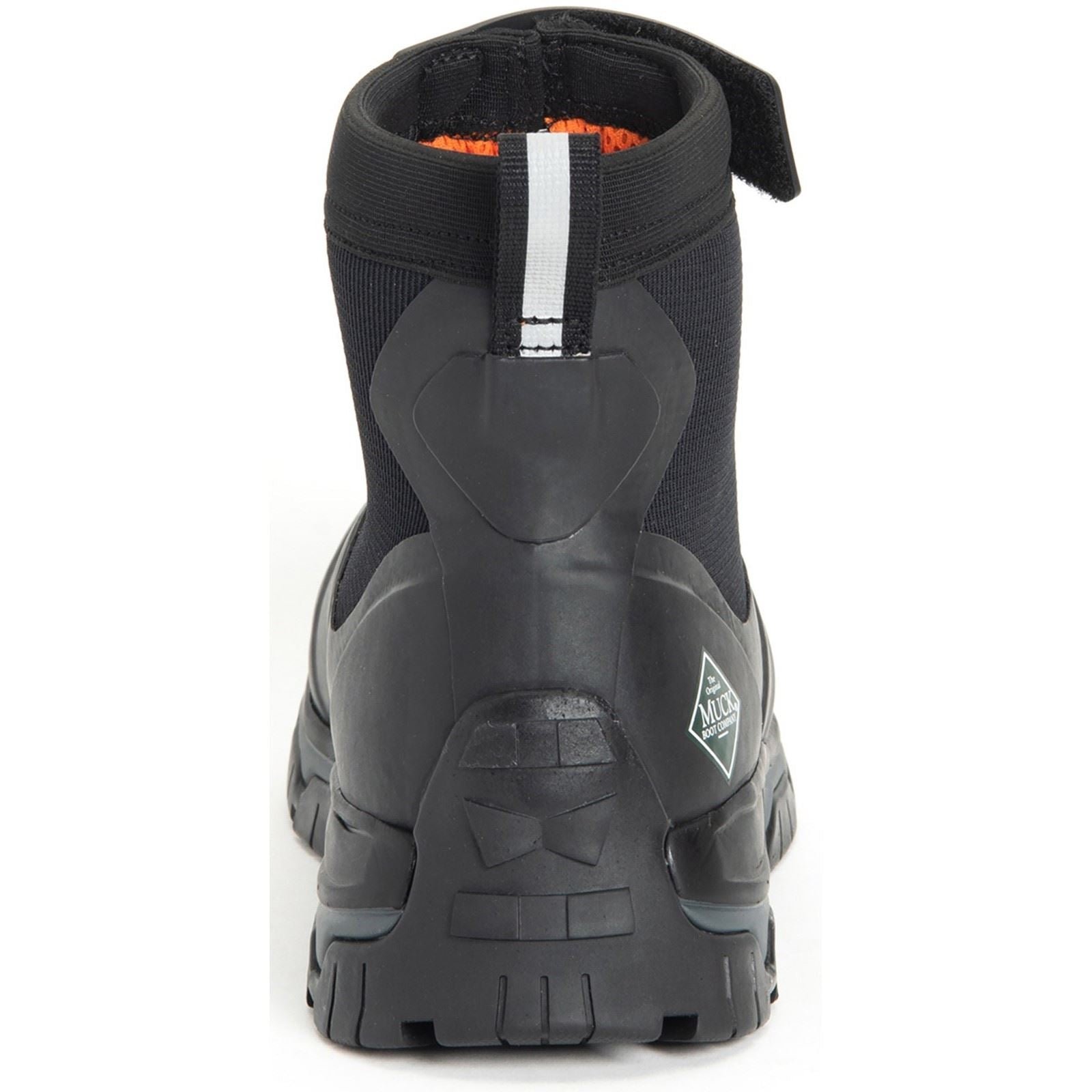 Muck Boots Apex Mid Zip Bottes De Pluie En Caoutchouc Noir/Sombre Shadow En Français.