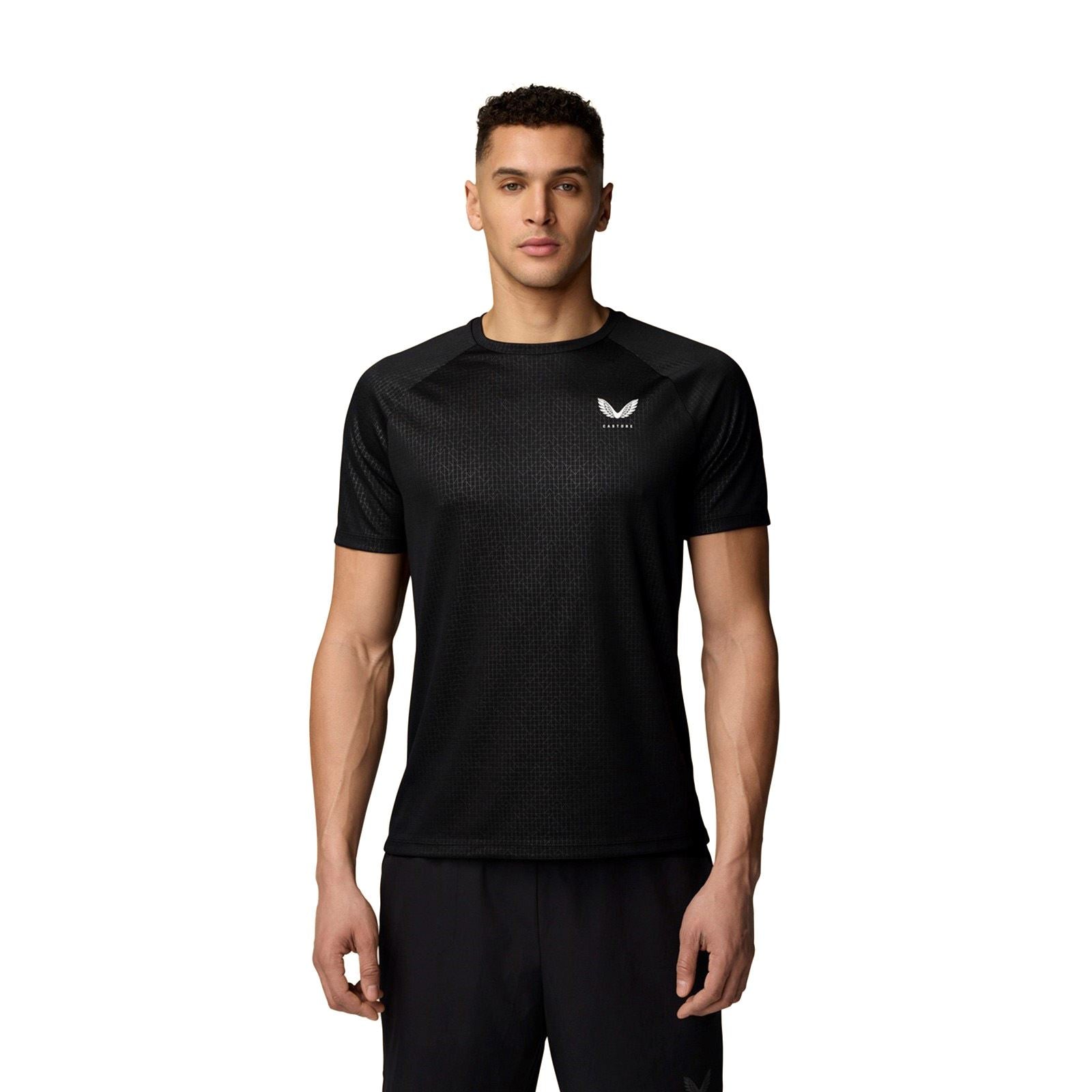 Castore Adapt T-Shirt De Sport Actifs Pour Hommes En Polyester Noir