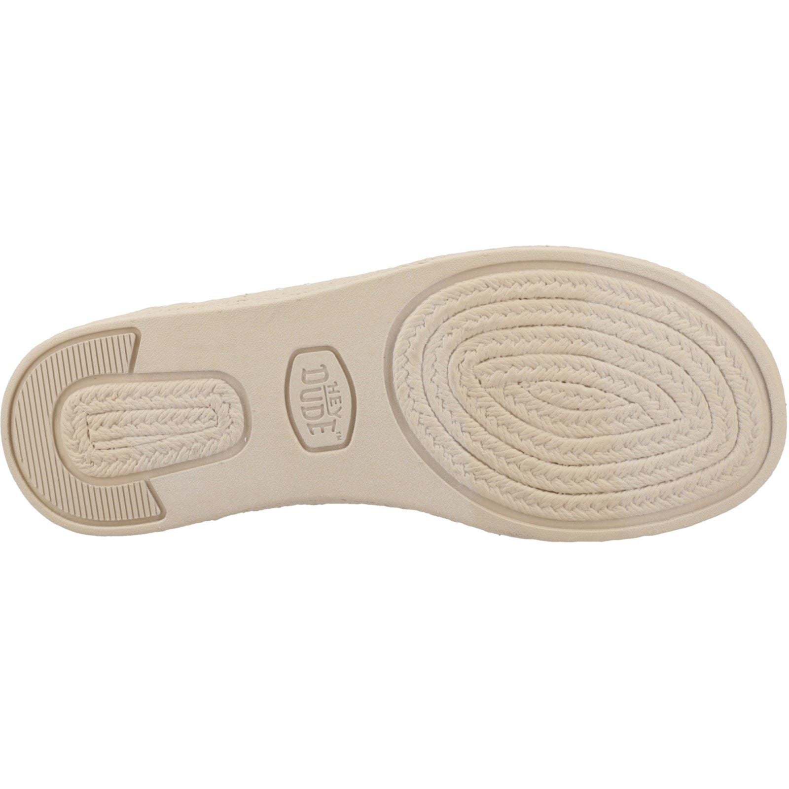 HEYDUDE Wendy Espadrille Retro Palm Espadrilles Pour Femmes En Mélange De Coton Rose Pâle/Blanc