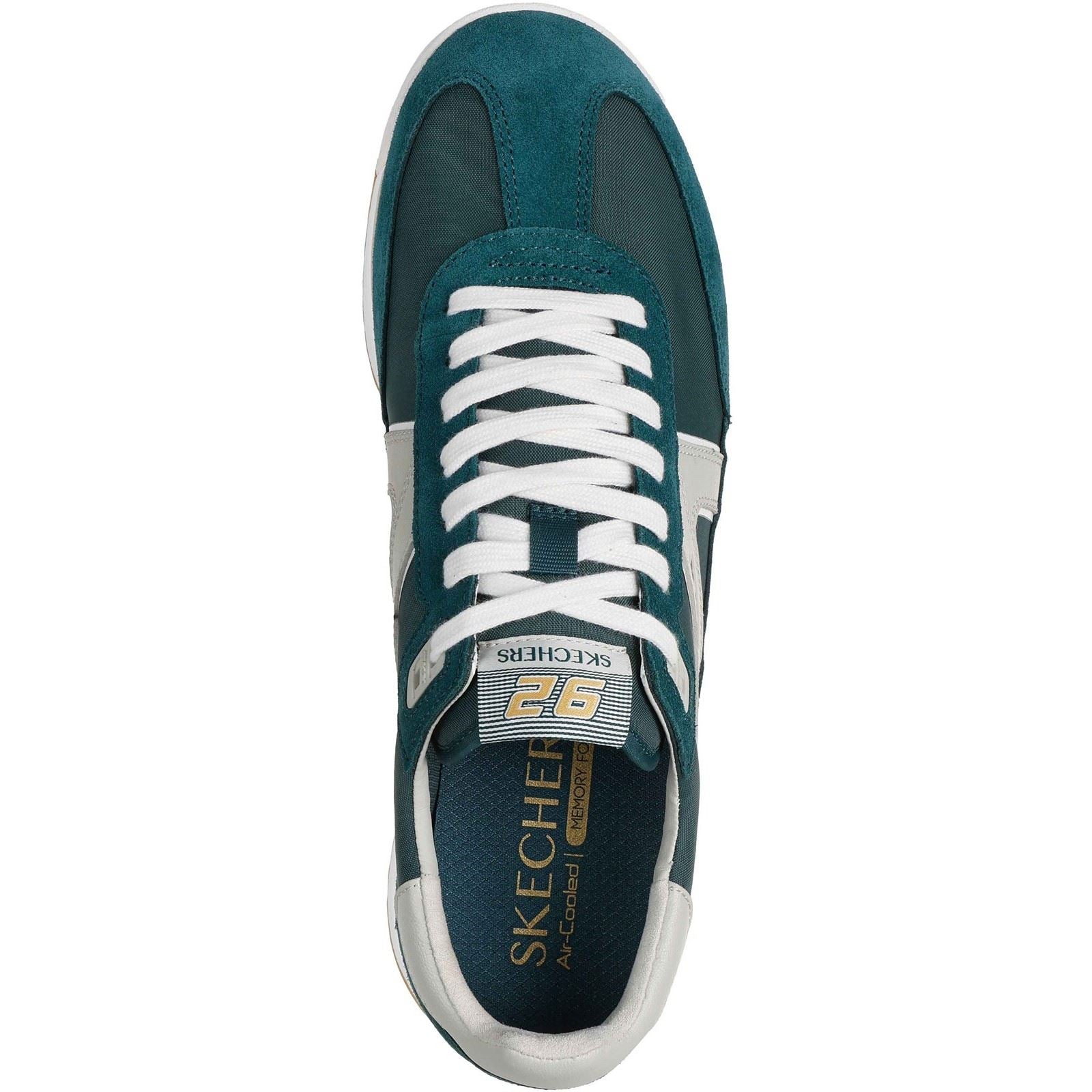 Skechers SKX 92 Spective Baskets En Cuir Pour Hommes Vertes/Blanches