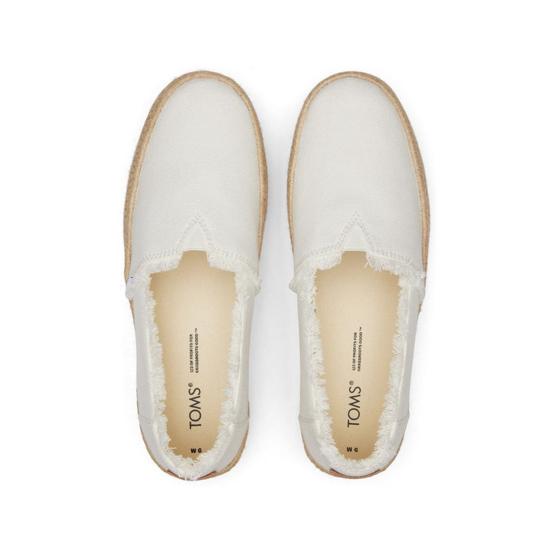 TOMS Valencia Espadrilles Blanches Pour Femmes En Coton 100%