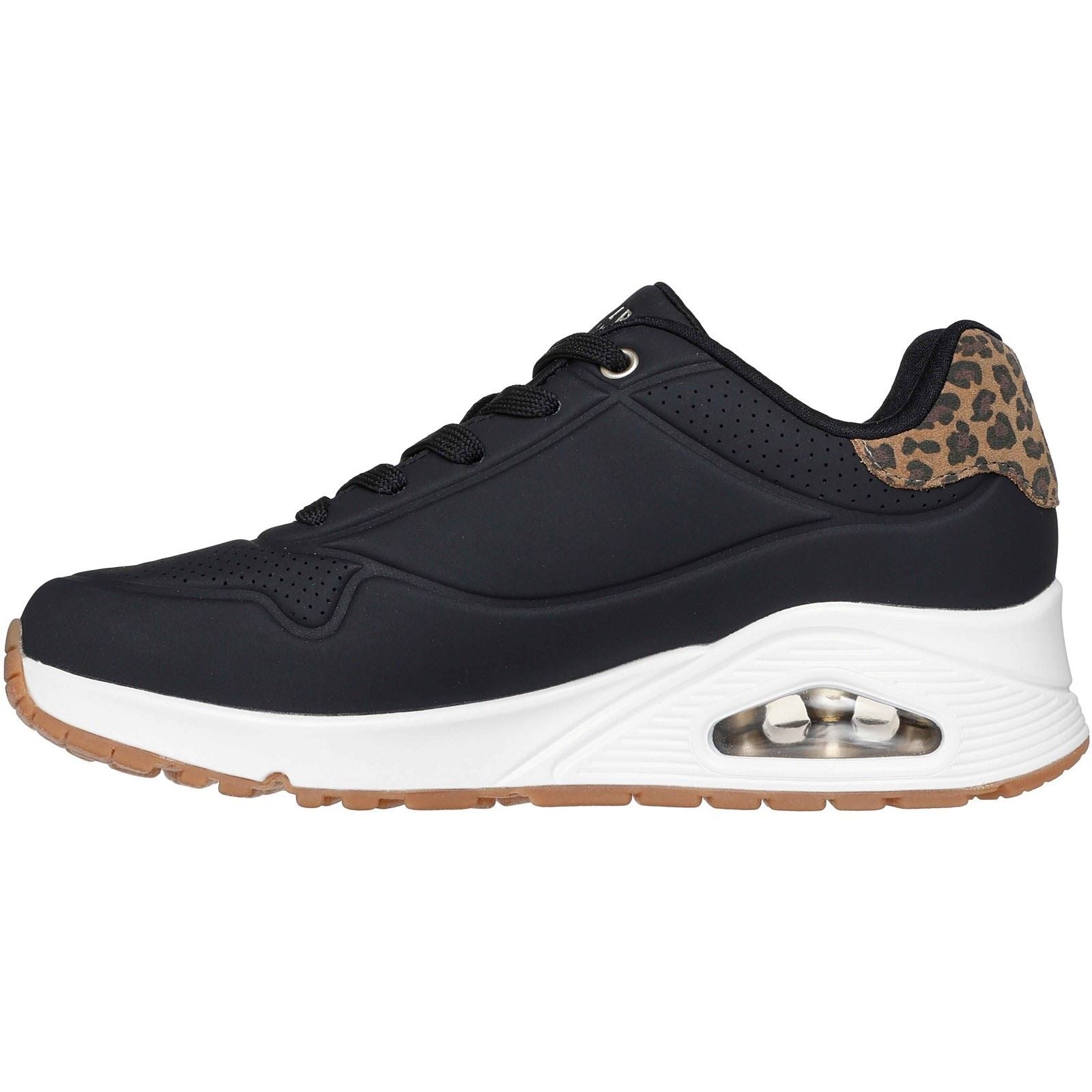 Skechers UNO - Jungle Nite Baskets Noires/Léopard En Polyuréthane Pour Femmes