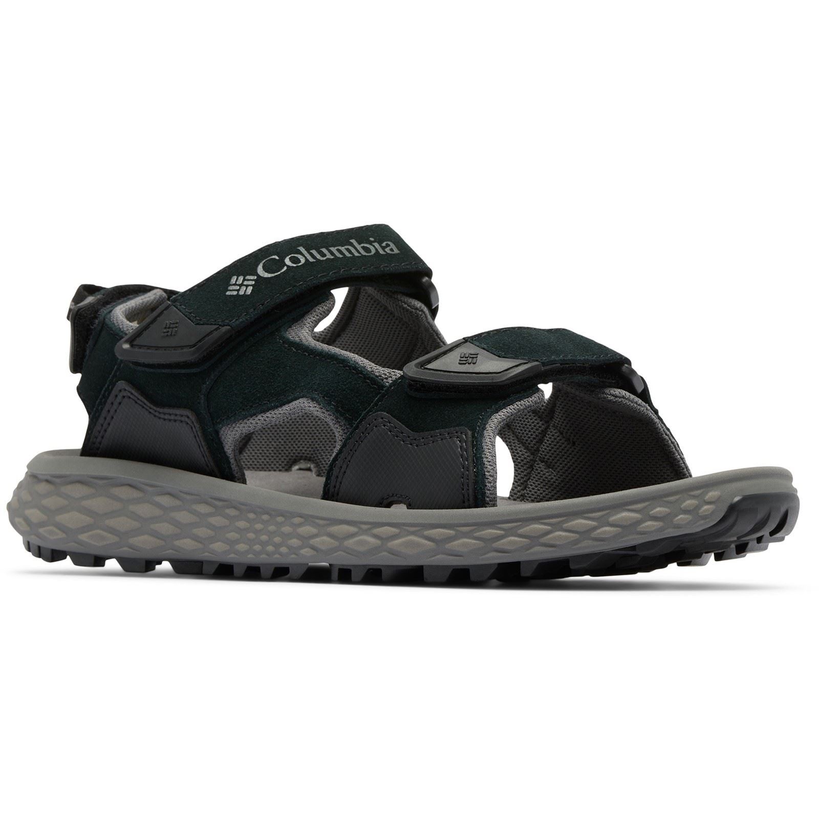 Columbia Konos Hiker 3-Strap Sandales Noires En Polyester Pour Homme