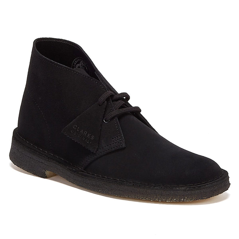Clarks Originals Desert Bottes Noires En Daim Pour Hommes
