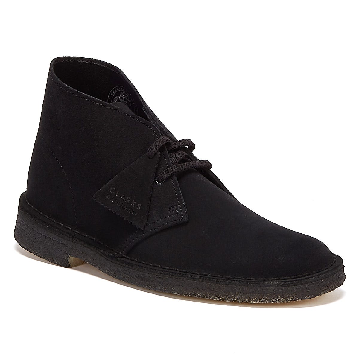 Clarks Originals Desert Bottes Noires En Daim Pour Hommes
