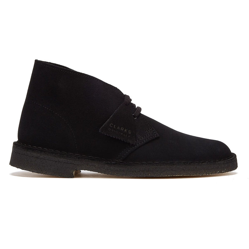 Clarks Originals Desert Bottes Noires En Daim Pour Hommes