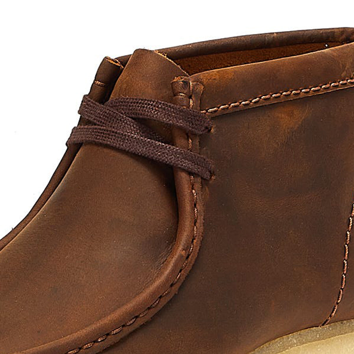 Clarks Originals Wallabee Leather Mens Beeswax Brown Boots