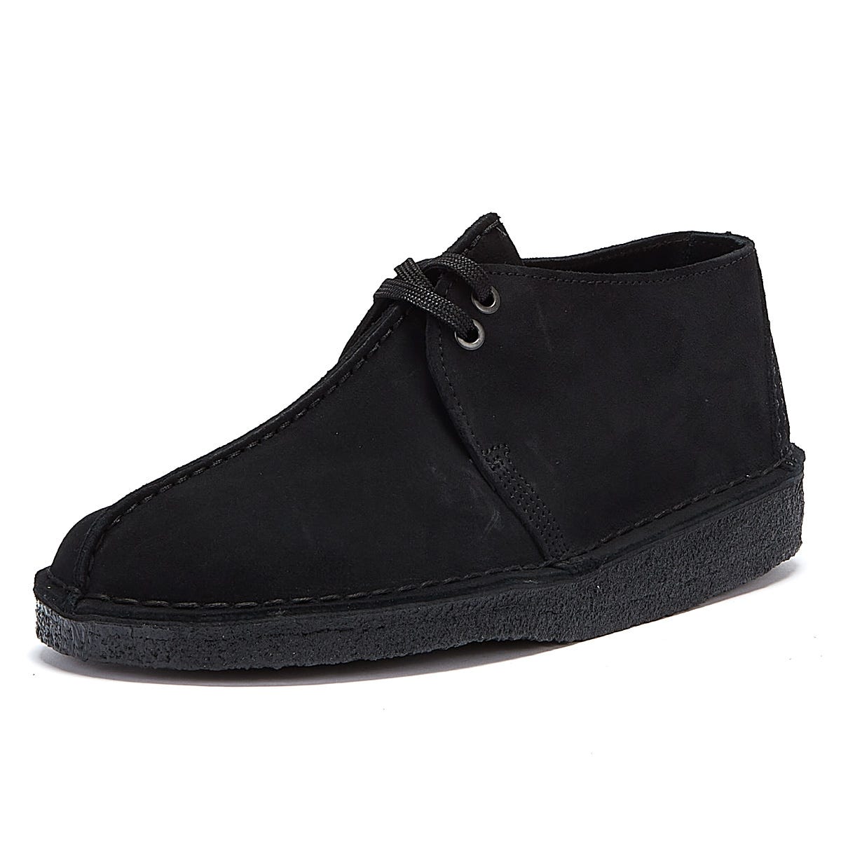 Clarks Chaussures Noires Pour Hommes En Daim Desert Trek De Clarks