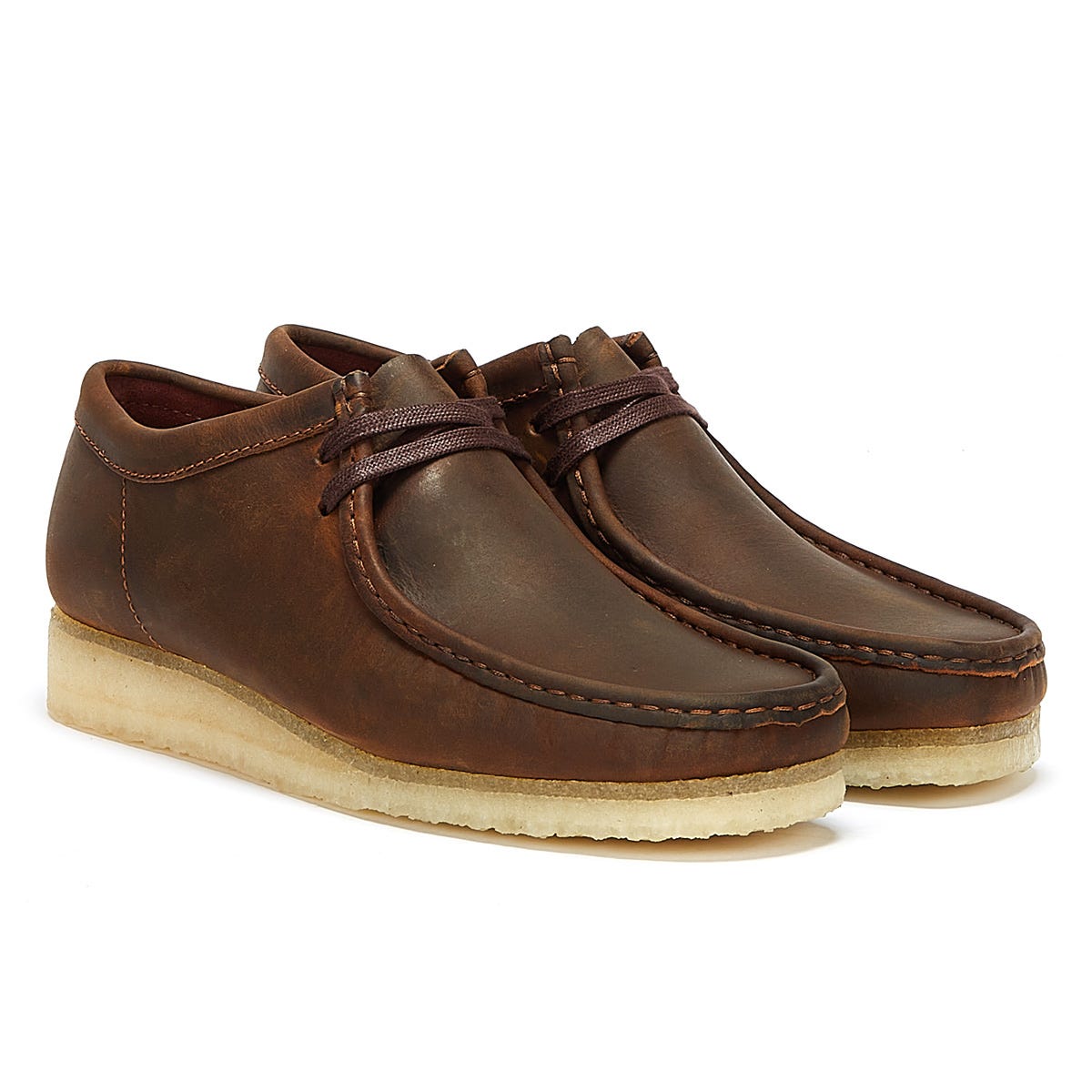Clarks Originals Wallabee Beeswax Chaussures à lacets marron pour hommes