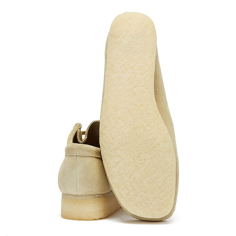 Clarks Originals Wallabee Femme En Daim Beiges Chaussures