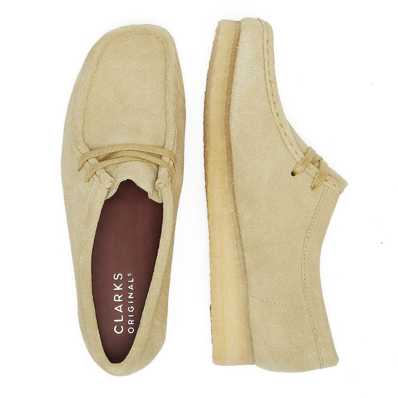 Clarks Originals Wallabee Femme En Daim Beiges Chaussures