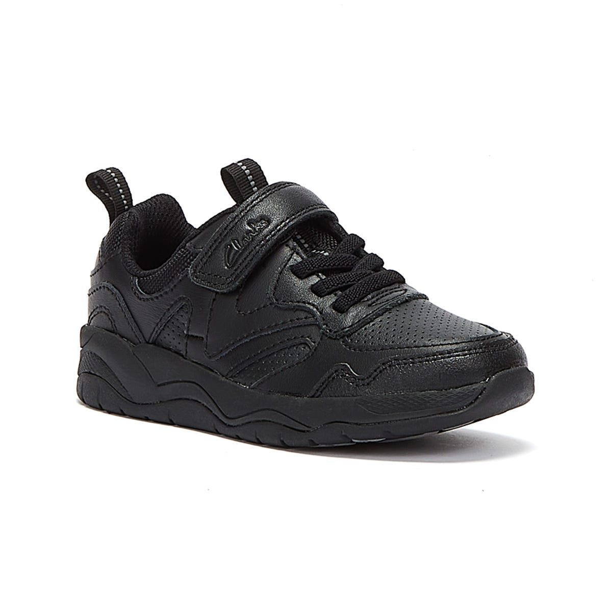 Clarks Cloweder Sprint Junior Black Trainers