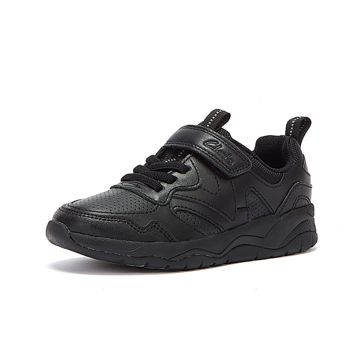 Clarks Cloweder Sprint Junior Black Trainers