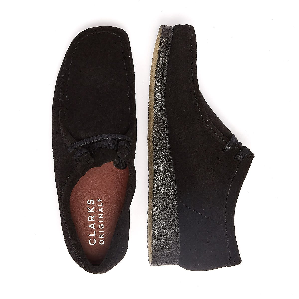 Clarks Chaussures Noires Pour Hommes Wallabee Originales