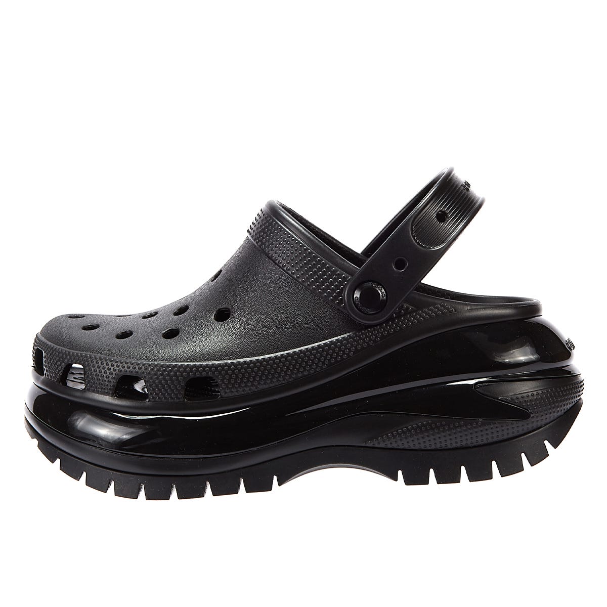 Sabots Crocs Classic Mega Crush noirs pour femmes