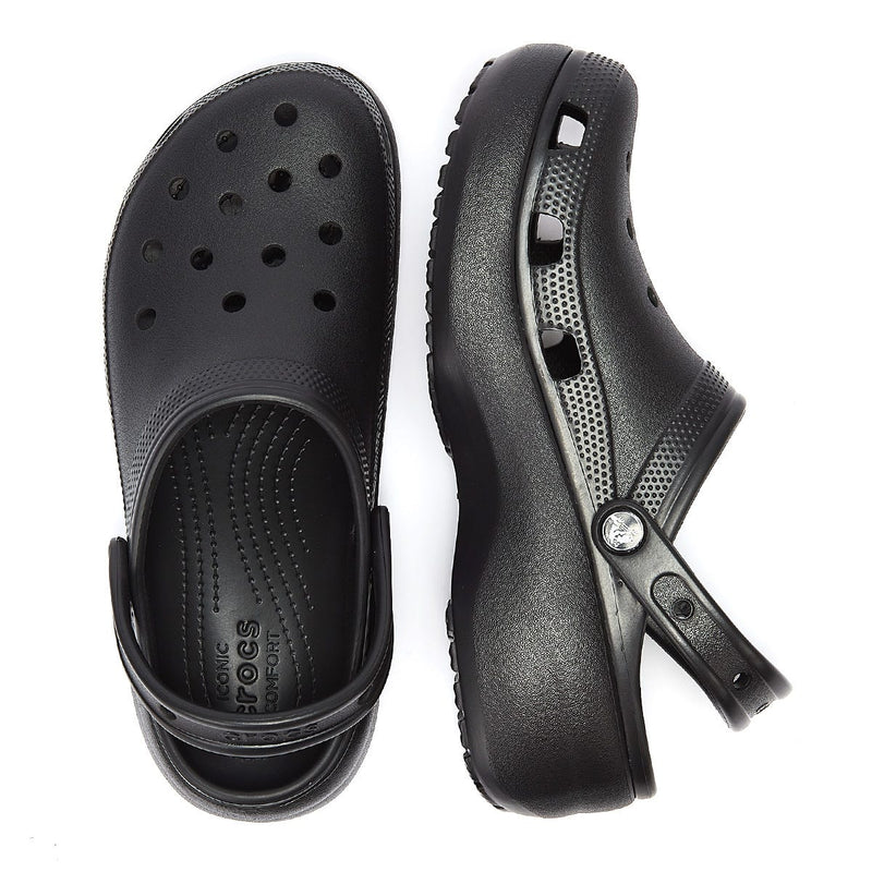 Sabots noirs Crocs Classic Platform pour femmes