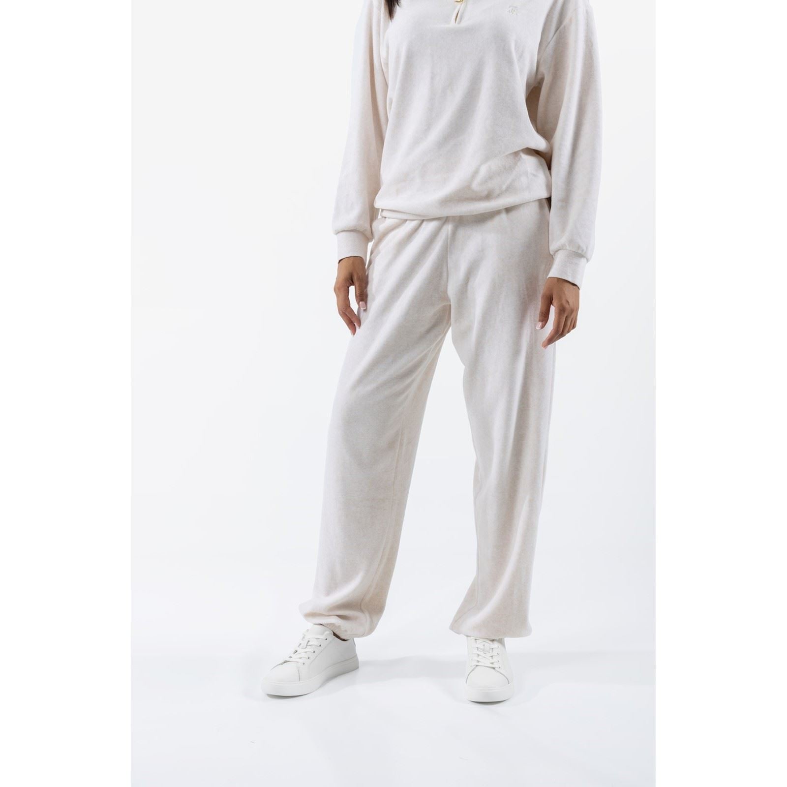 Juicy Couture Davidson Gold Pantalons De Jogging En Polyester Pour Femmes Crème