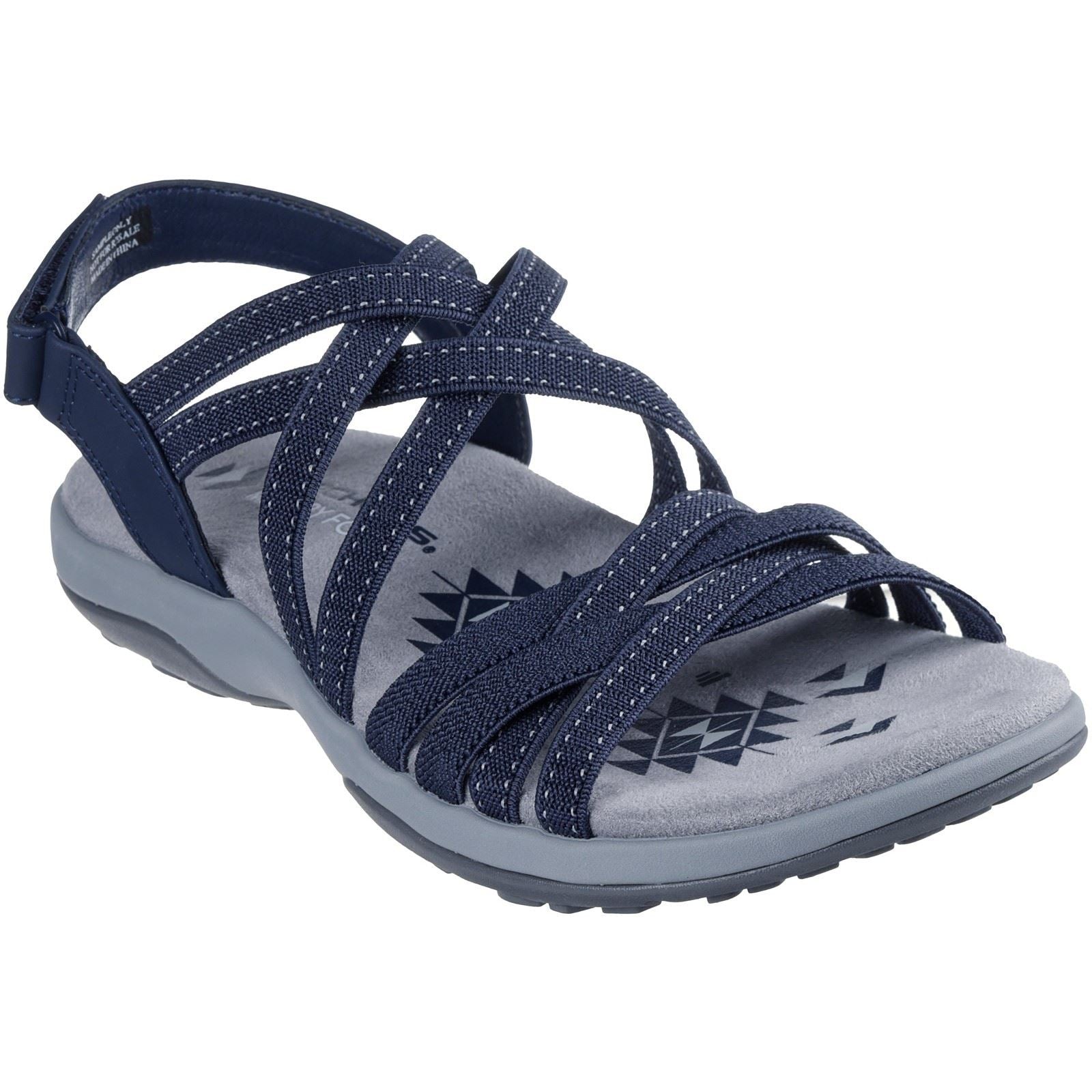 Skechers Reggae Slim - Summer Getaway Sandales Navy En Polyester Pour Femmes