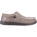 HEYDUDE Wally Stretch Mesh Chaussures Mocassins Homme En Polyester Taupe Foncé/marron Taupe