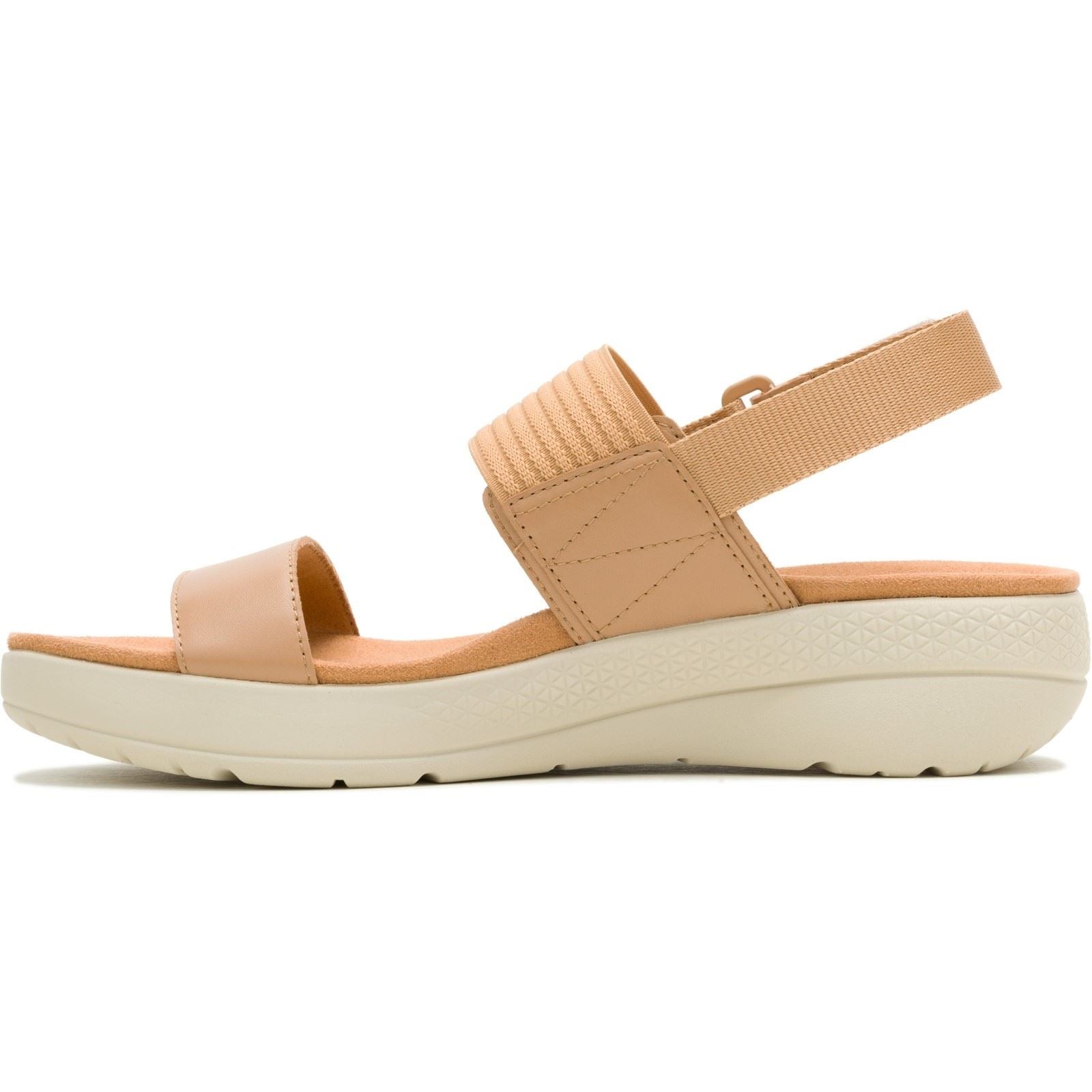 Hush Puppies Breathe Slingback Sandales En Cuir Pour Femmes Couleur Caramel