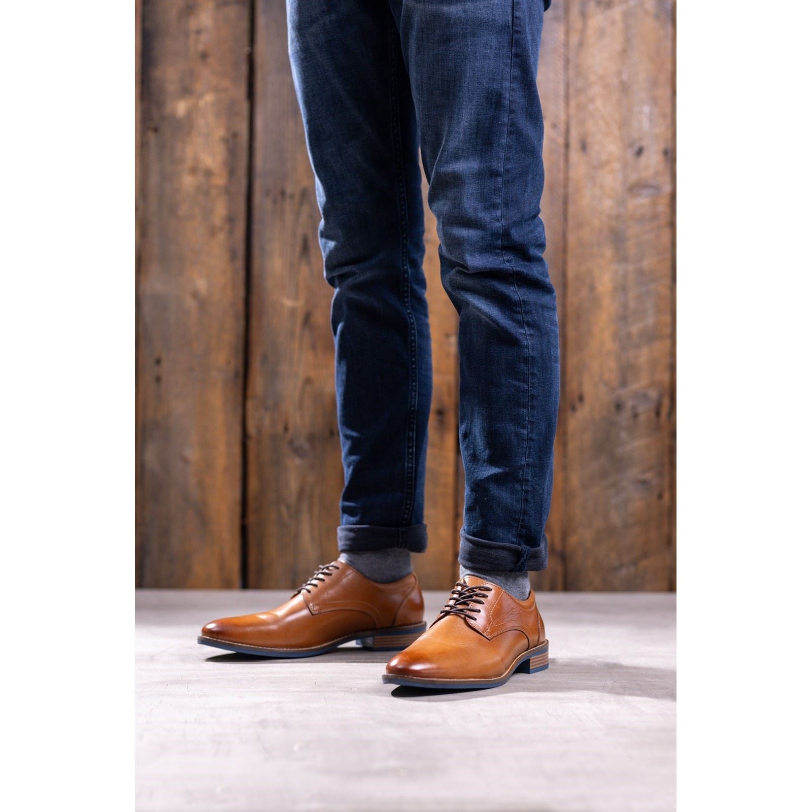 Hush Puppies Damien Lace Up Chaussures À Lacets En Cuir Pour Homme Couleur Fauve