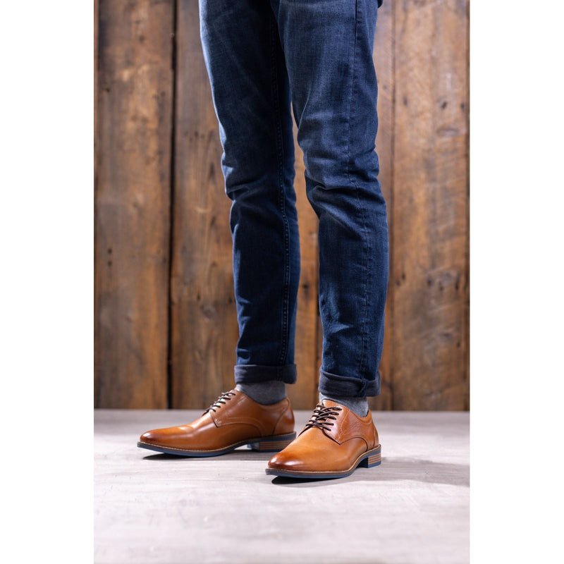 Hush Puppies Damien Lace Up Chaussures À Lacets En Cuir Pour Homme Couleur Fauve