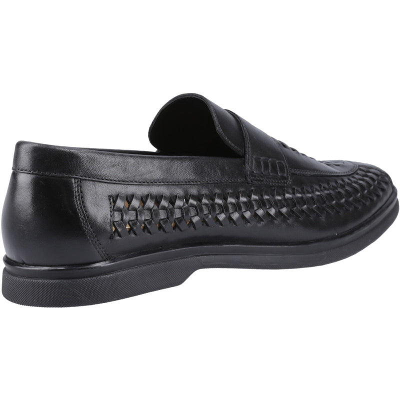 Hush Puppies Bowie Mocassins Noirs En Cuir Pour Hommes
