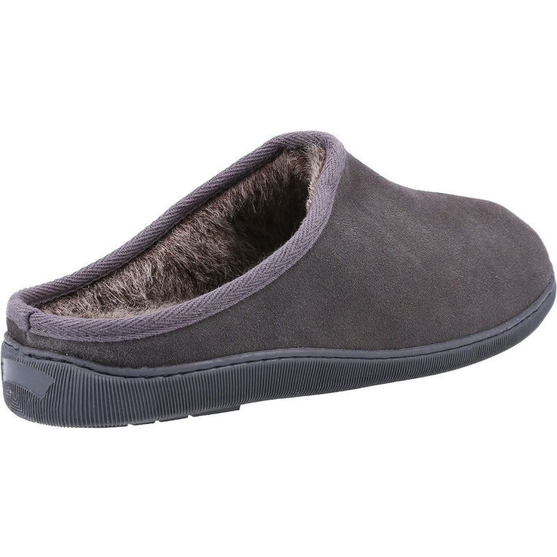 Hush Puppies Ashton Chaussons Homme Gris En Daim