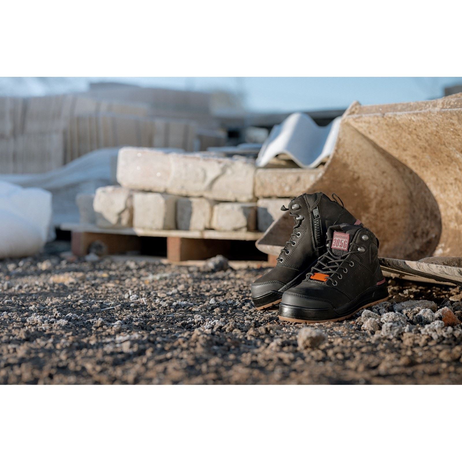 Hard Yakka Bottes De Sécurité En Cuir À Lacets Noires Pour Femmes 3056