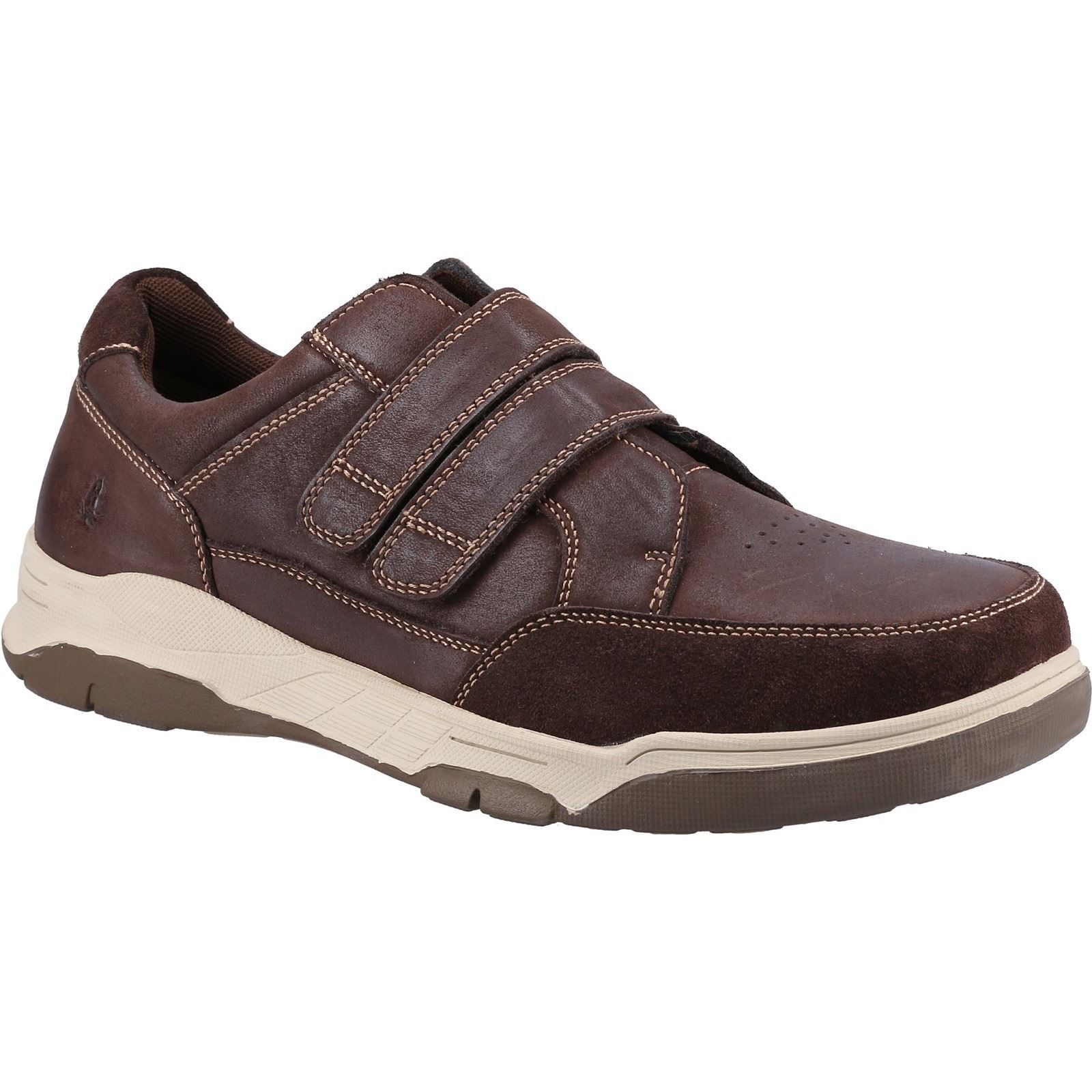 Hush Puppies Fabian Double Strap Mocassins Marron En Cuir Pour Hommes