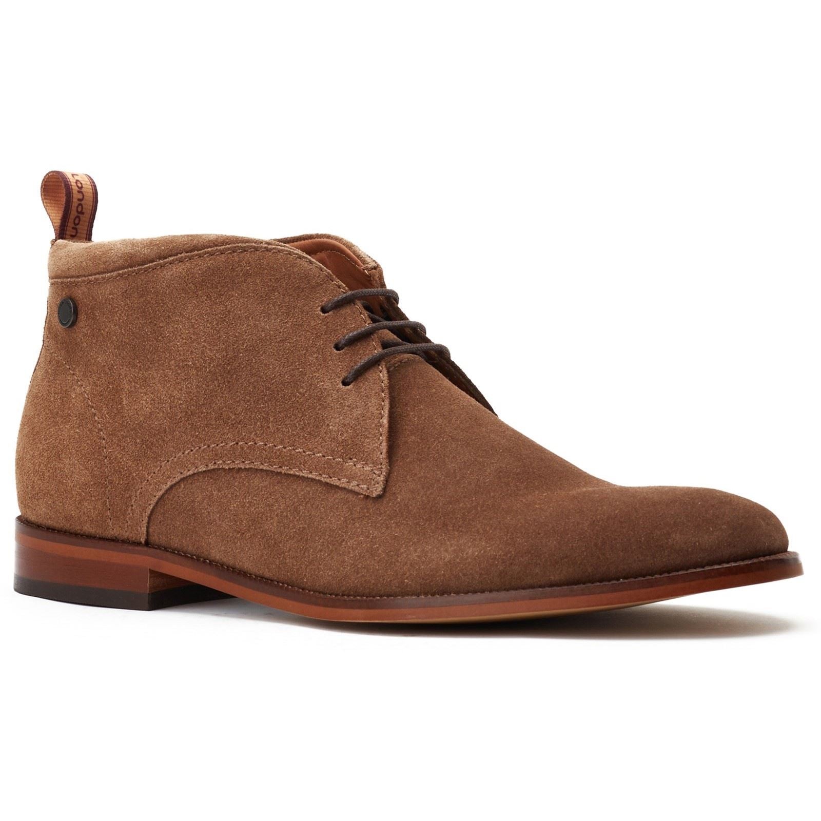 Base London Nolan Bottes En Cuir Pour Hommes Ginger