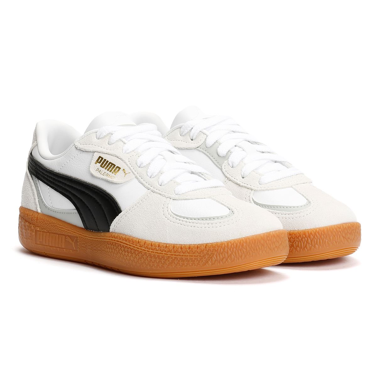 Puma Palermo Moda Baskets Grise En Cuir Pour Femmes