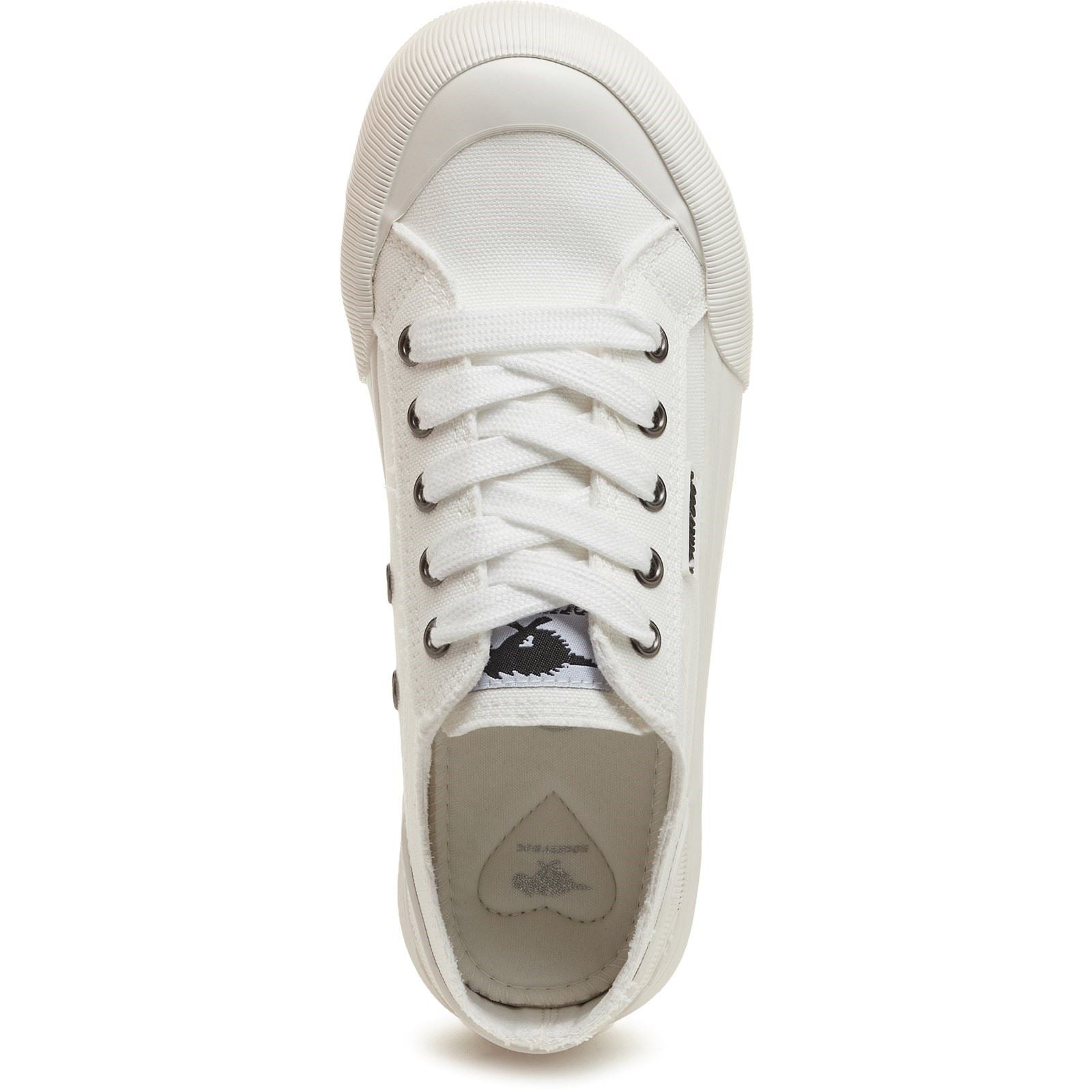 Rocket Dog Jazzin Plus 12A Sneakers Blancs En Coton Pour Femmes