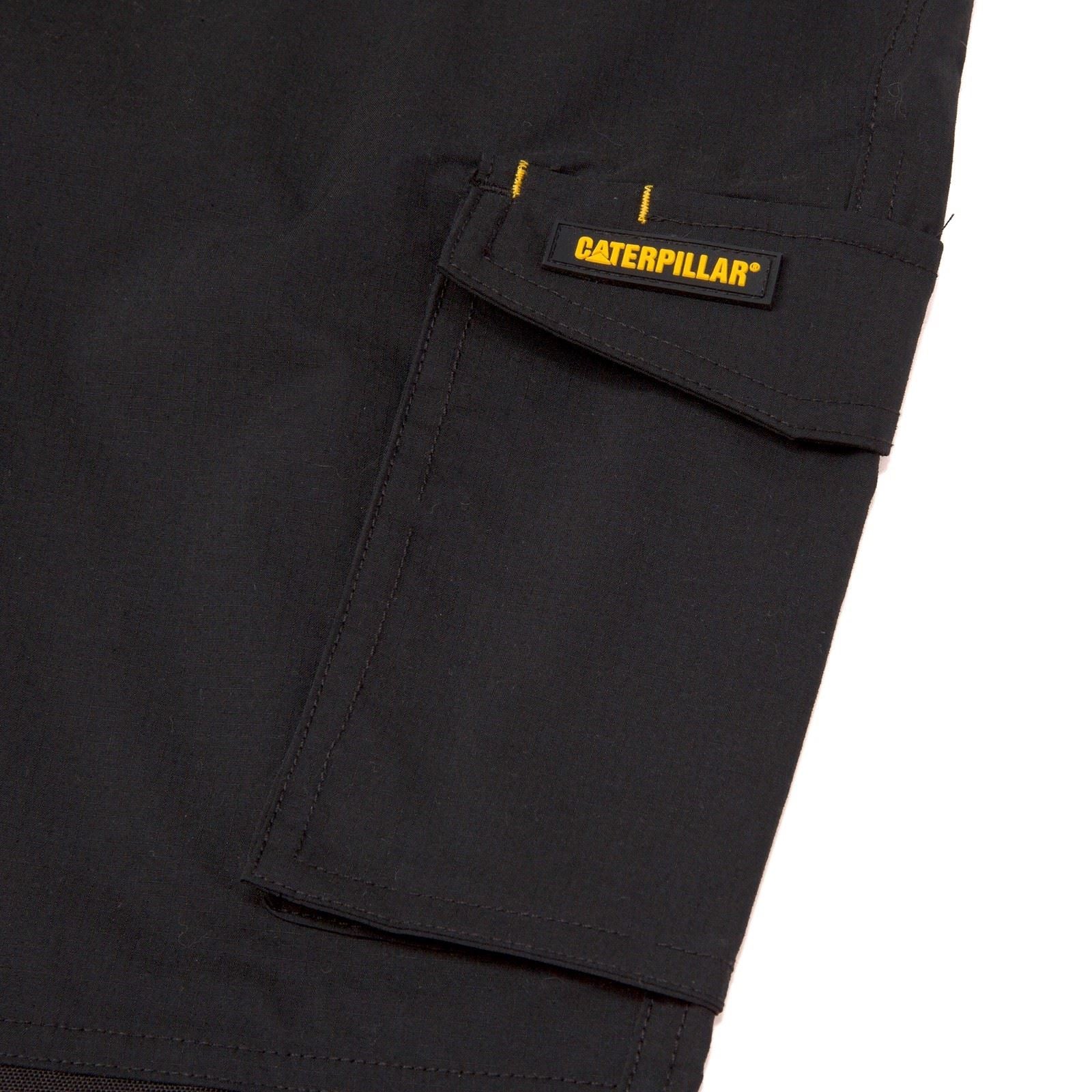 Caterpillar Nexus Knee Pocket Stretch Pantalons Noirs En Coton Pour Hommes - Extérieur