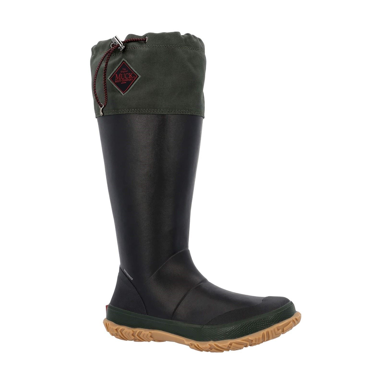 Muck Boots Forager Bottes En Caoutchouc Noir/Vert Mousse