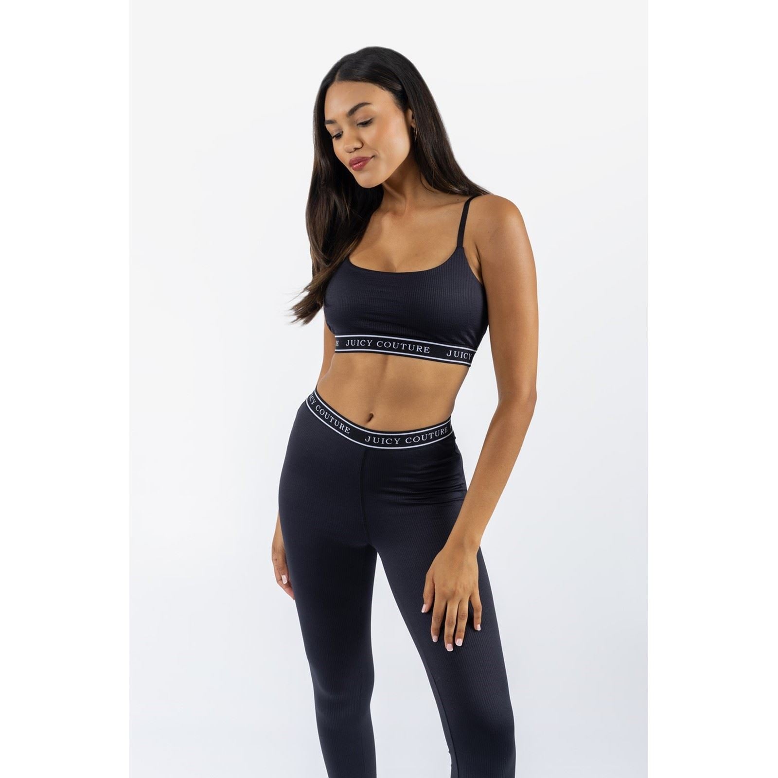 Juicy Couture Bowie Soutien Gorge De Sport Noir En Nylon Pour Femmes