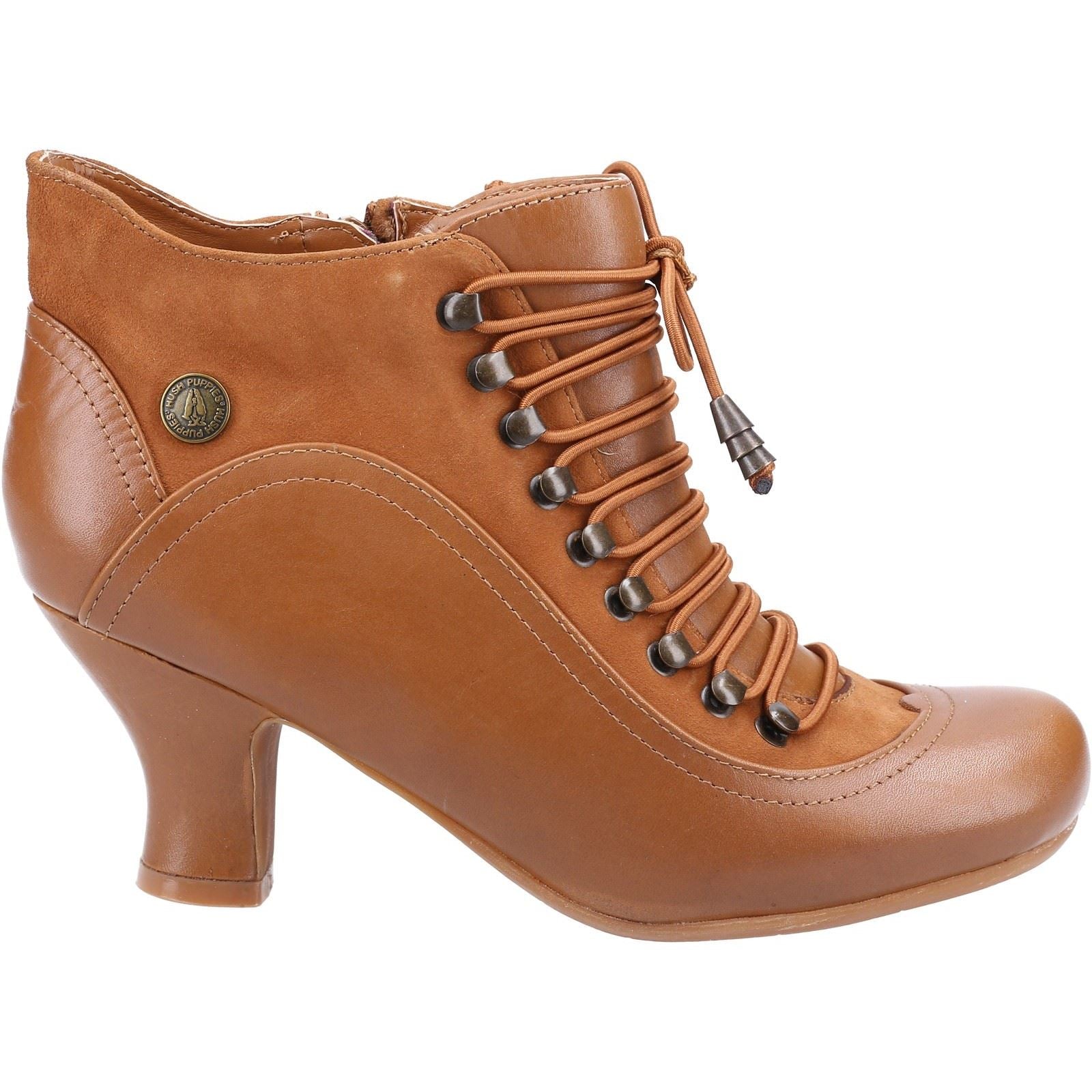 Hush Puppies Vivianna Bottes En Cuir Pour Femmes Couleur Tan